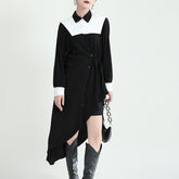 Original Design Irregular Drawstring Midi Dress