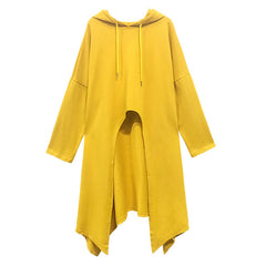 Women Hooded Solid Color Pullover Sweatshirt