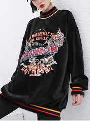 Women Loose Padded Pullover Bottoming Sweatshirt