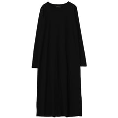 Simple Solid Color Long Sleeve Dress