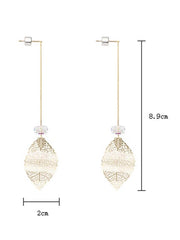 Simple Fresh Leaf Long Earring