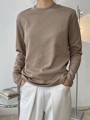 Simple Solid Color Stretch Casual Shirt