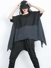 Loose Split-joint Batwing T-shirt
