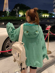 Cute Frog Thicken Couple Hoodie