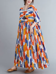 Original Print Round-Neck Dress