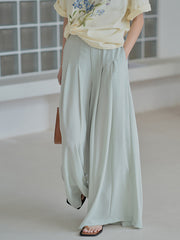 High Waist Loose Pleated Wide Leg Casual Pants