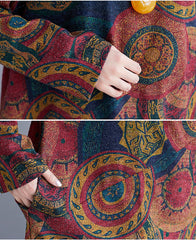 Casual Retro Print Loose Dress