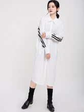 Women Retro Sports Chiffon Stitching Dress