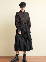 Pleated Simple Casual Skirt