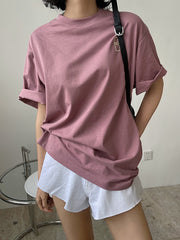 Casual Round Neck Letter Print Loose T-Shirt