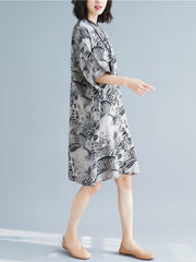 Loose National Style Long Polo Dress