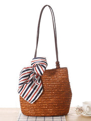 Knitted Cotton-polyester Floral Bag