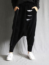 Casual Corduroy Splicing Hollow Trousers