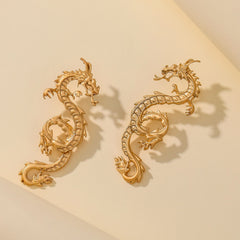 Carved Dragon Earrings