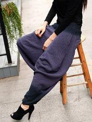 Loose Vintage Bloomers Ramie Cotton Linen Pants