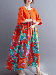 Original Printed Round-Neck Dress