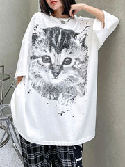 Women Loose Printed Loose Casual T-Shirt
