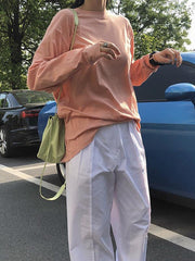 Loose Solid Color Comfortable Long Sleeve Shirt