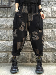 Personalized Dyeing Letter Jeans