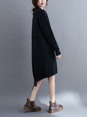 Simple Solid Color Knitted Dress