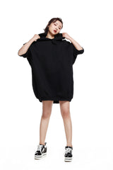 Women Solid Color Hooded Loose Casual Sweatshirt