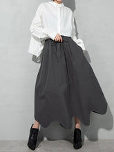 Women Solid Color Elastic Personality Irregular Skirt