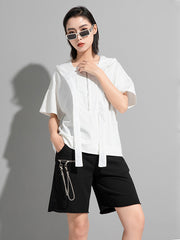 Summer Solid Simple Hooded T-Shirt