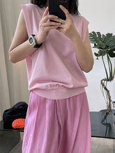 Simple V-Neck Solid Color Loose Casual T-Shirt