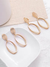 Simple Copper Hollow Earrings