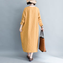 Casual Solid Color Irregular Midi Dress