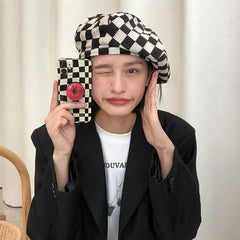 Checkerboard Check Beret