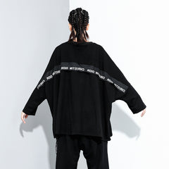 Letter Printed Long Sleeves Loose T-Shirt