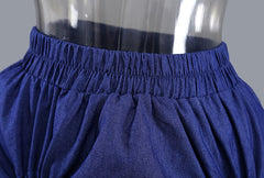 Solid Color High Waist Irregular Squeezing Half Skirt