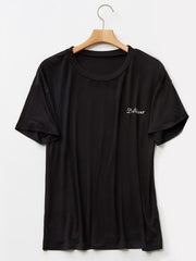 Loose Solid Color Comfortable Short-Sleeved Pajamas