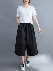 Plus Size Loose Lantern Trousers