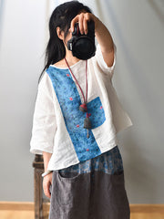 Casual Retro Clash Of Colors T-Shirt