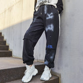 Wide Leg Printed Punk Casual Pants