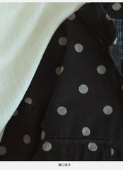 Women Polka Dot Print Loose Casual Jacket