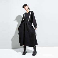 Solid Color Elastic Waist Skirt