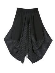 Irregular Stripe Stitching Casual Pants