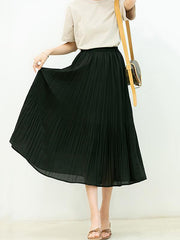Chiffon Solid Color Ruffled Skirts