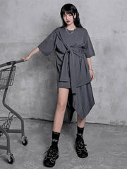 Original Solid Irregularity T-Shirts Tops