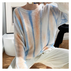 Women Loose Tie Dye Casual Sweater