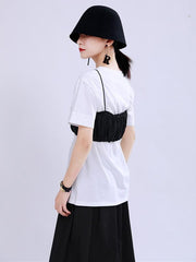 Original Two-Pieces Bishop Sleeve Round-Neck T-Shirt