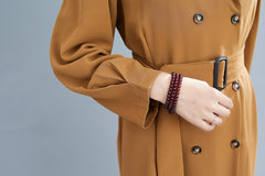 Women Mid-Length Belted Coat