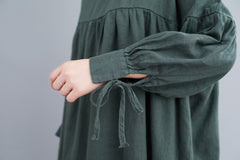 Back Lace Solid Color Slim Shirt