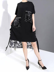 Fashion Sequined With Pocket Dress