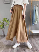 Solid Color Retro Loose High Waist Irregular Skirt