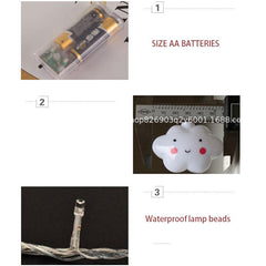 Cloud Shape AA battery Night Light Lamp Children Light Bedroom Sleep For Children Girl Toy Gift