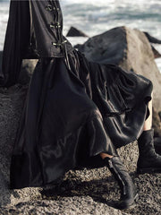 Empire A-line Ruffled Skirt Bottom